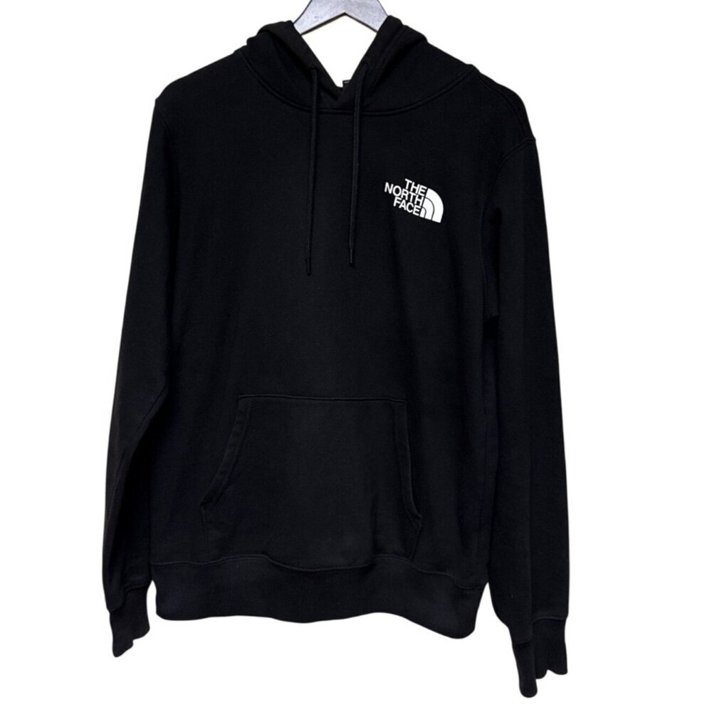 The North Face Men's Sweatshirt Hoodie Box Logo Pull Over Black Size Small - Picture 1 of 8